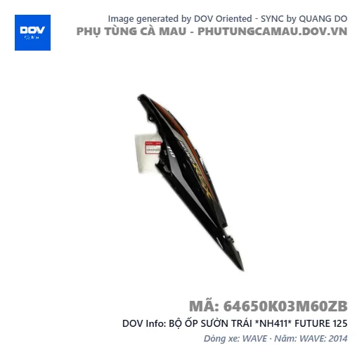 BỘ ỐP SƯỜN TRÁI *NH411* FUTURE 125 — 64650K03M60ZB
