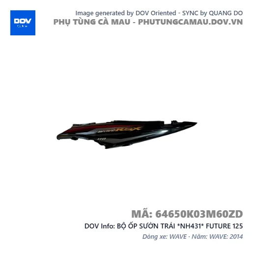 BỘ ỐP SƯỜN TRÁI *NH431* FUTURE 125 — 64650K03M60ZD