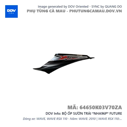 BỘ ỐP SƯỜN TRÁI *NHA96P* FUTURE — 64650K03V70ZA