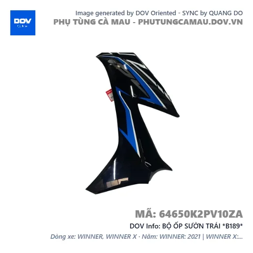 BỘ ỐP SƯỜN TRÁI *B189*  — 64650K2PV10ZA
