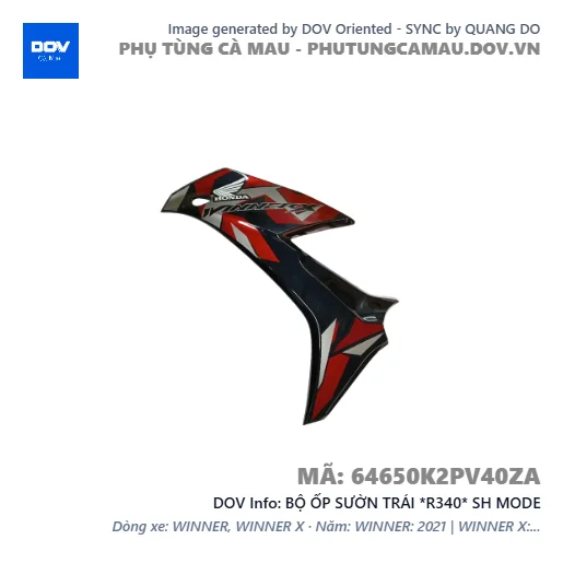 BỘ ỐP SƯỜN TRÁI *R340* SH MODE — 64650K2PV40ZA