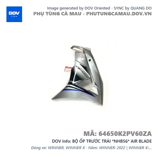 BỘ ỐP TRƯỚC TRÁI *NHB56* AIR BLADE — 64650K2PV60ZA