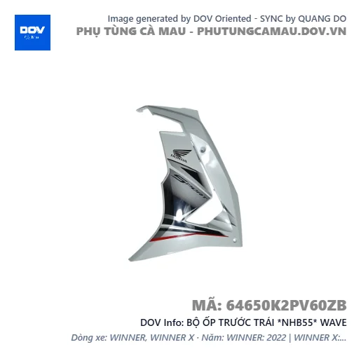 BỘ ỐP TRƯỚC TRÁI *NHB55* WAVE — 64650K2PV60ZB