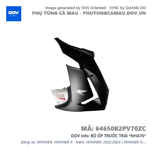 BỘ ỐP TRƯỚC TRÁI *NHA76* — 64650K2PV70ZC