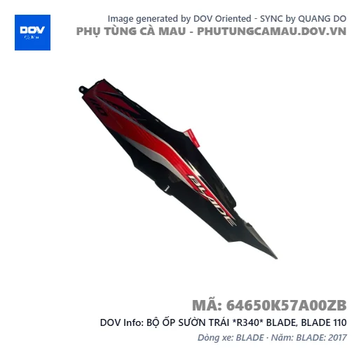 BỘ ỐP SƯỜN TRÁI *R340* BLADE, BLADE 110 — 64650K57A00ZB