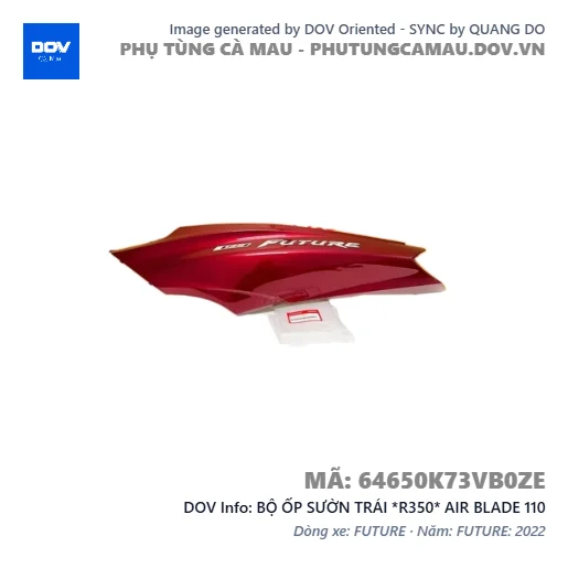 BỘ ỐP SƯỜN TRÁI *R350* AIR BLADE 110 — 64650K73VB0ZE