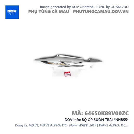 BỘ ỐP SƯỜN TRÁI *NHB55*  — 64650K89V00ZC