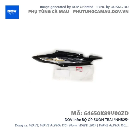 BỘ ỐP SƯỜN TRÁI *NHB25*  — 64650K89V00ZD