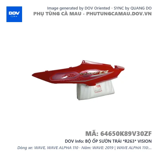 BỘ ỐP SƯỜN TRÁI *R263* VISION — 64650K89V30ZF