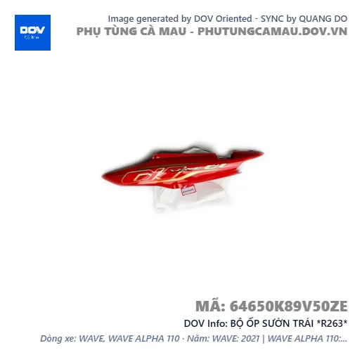 BỘ ỐP SƯỜN TRÁI *R263*  — 64650K89V50ZE