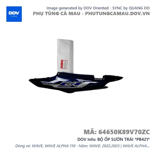 BỘ ỐP SƯỜN TRÁI *PB421*  — 64650K89V70ZC