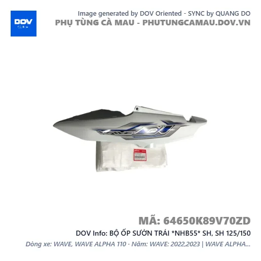 BỘ ỐP SƯỜN TRÁI *NHB55* SH, SH 125/150 — 64650K89V70ZD