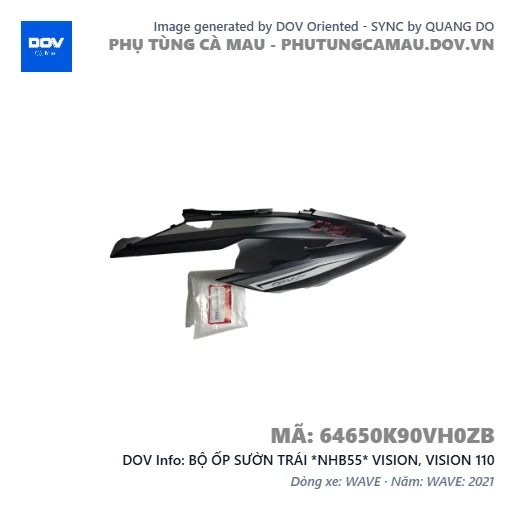BỘ ỐP SƯỜN TRÁI *NHB55* VISION, VISION 110 — 64650K90VH0ZB