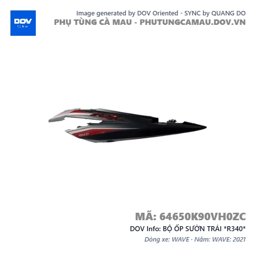 BỘ ỐP SƯỜN TRÁI *R340*  — 64650K90VH0ZC