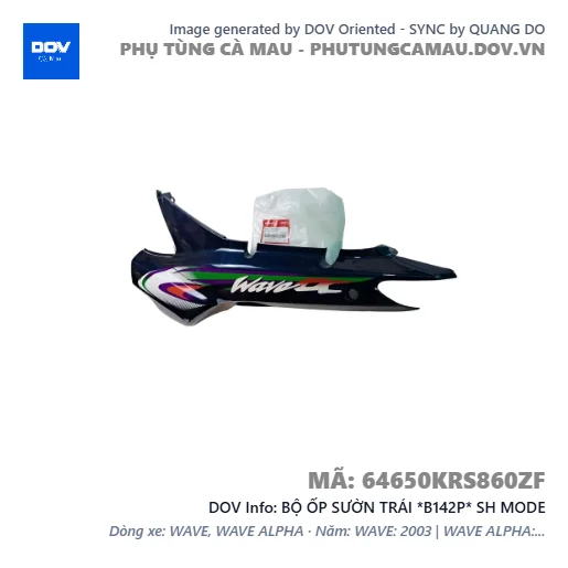 BỘ ỐP SƯỜN TRÁI *B142P* SH MODE — 64650KRS860ZF