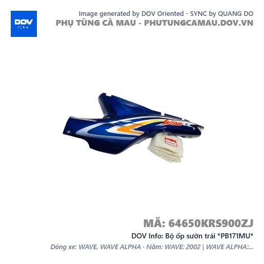 Bộ ốp sườn trái *PB171MU*  — 64650KRS900ZJ