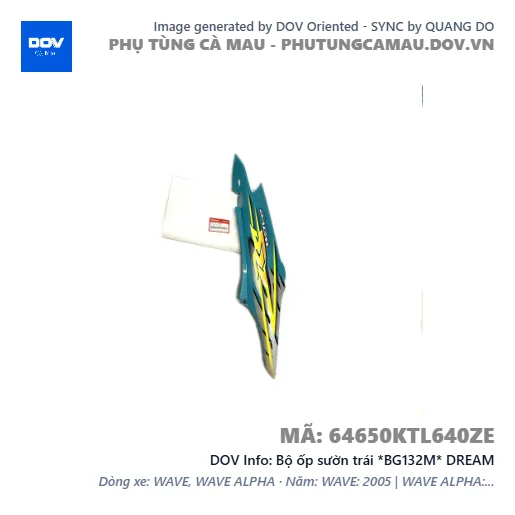 Bộ ốp sườn trái *BG132M* DREAM — 64650KTL640ZE