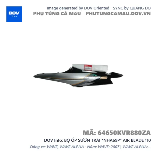 BỘ ỐP SƯỜN TRÁI *NHA69P* AIR BLADE 110 — 64650KVR880ZA