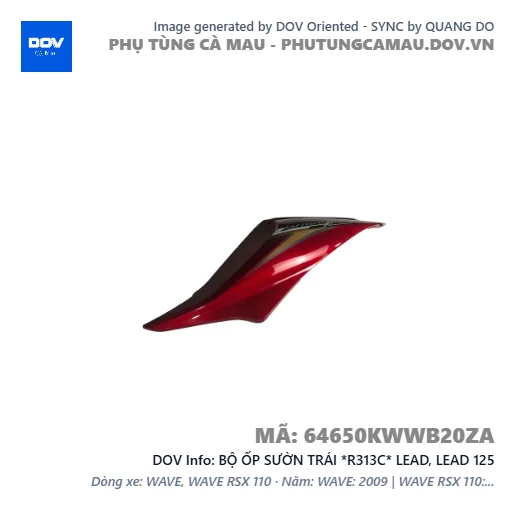 BỘ ỐP SƯỜN TRÁI *R313C* LEAD, LEAD 125 — 64650KWWB20ZA