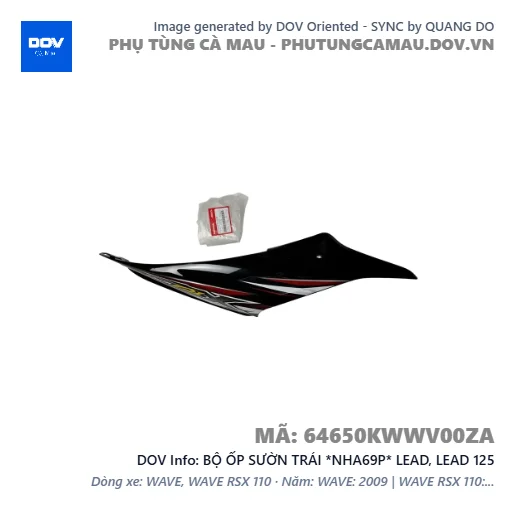 BỘ ỐP SƯỜN TRÁI *NHA69P* LEAD, LEAD 125 — 64650KWWV00ZA