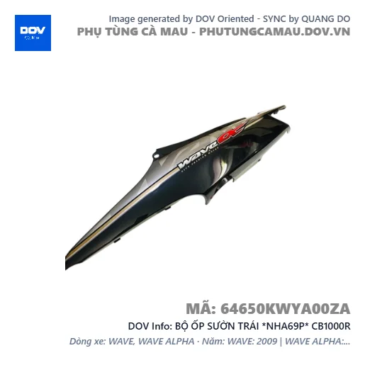 BỘ ỐP SƯỜN TRÁI *NHA69P* CB1000R — 64650KWYA00ZA