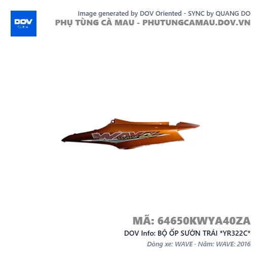 BỘ ỐP SƯỜN TRÁI *YR322C*  — 64650KWYA40ZA