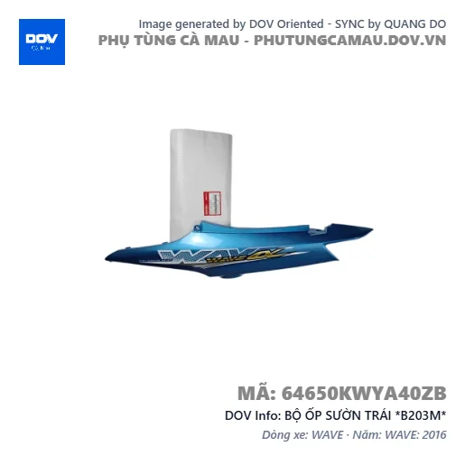 BỘ ỐP SƯỜN TRÁI *B203M*  — 64650KWYA40ZB
