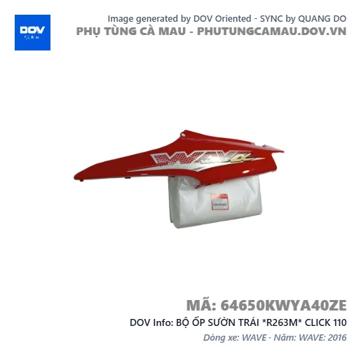BỘ ỐP SƯỜN TRÁI *R263M* CLICK 110 — 64650KWYA40ZE