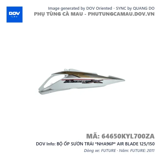 BỘ ỐP SƯỜN TRÁI *NHA96P* AIR BLADE 125/150 — 64650KYL700ZA