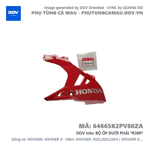 BỘ ỐP DƯỚI PHẢI *R389* — 64665K2PV80ZA