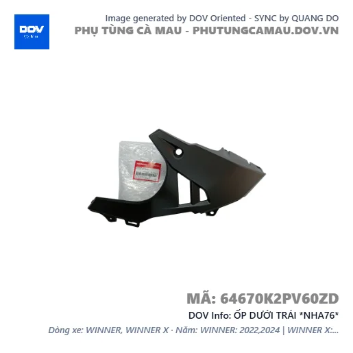 ỐP DƯỚI TRÁI *NHA76*  — 64670K2PV60ZD