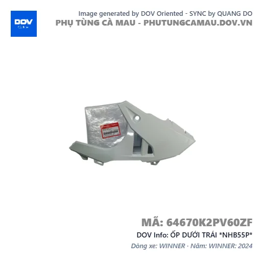 ỐP DƯỚI TRÁI *NHB55P* — 64670K2PV60ZF
