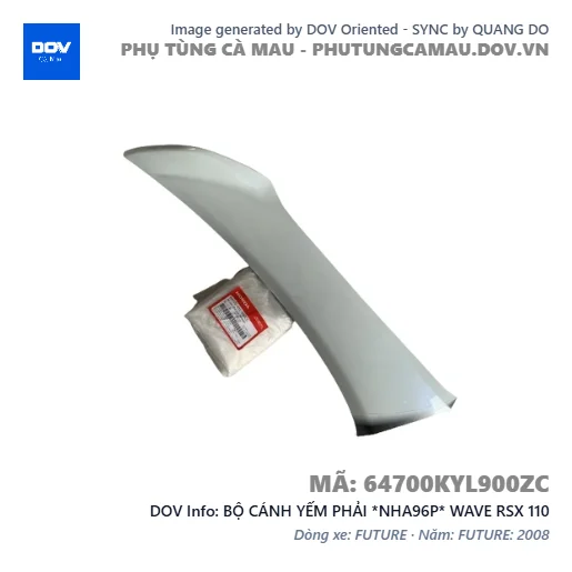 BỘ CÁNH YẾM PHẢI *NHA96P* WAVE RSX 110 — 64700KYL900ZC