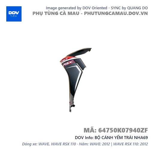 BỘ CÁNH YẾM TRÁI NHA69  — 64750K07940ZF