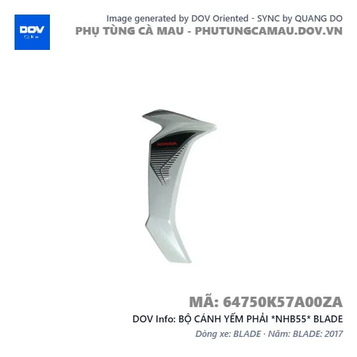 BỘ CÁNH YẾM PHẢI *NHB55* BLADE — 64750K57A00ZA