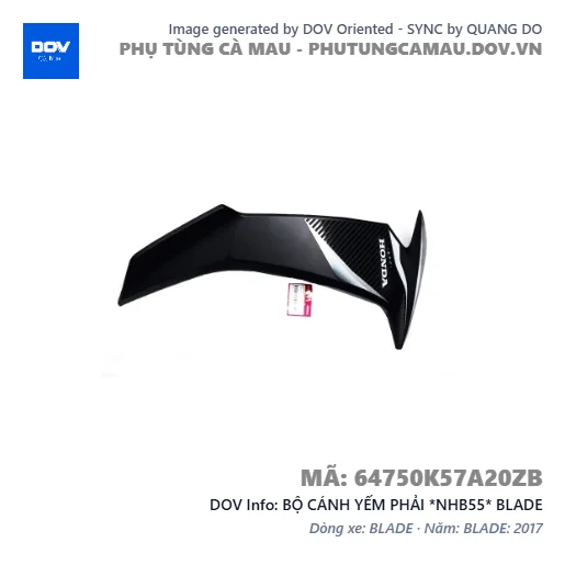 BỘ CÁNH YẾM PHẢI *NHB55* BLADE — 64750K57A20ZB
