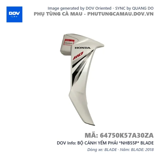 BỘ CÁNH YẾM PHẢI *NHB55P* BLADE — 64750K57A30ZA