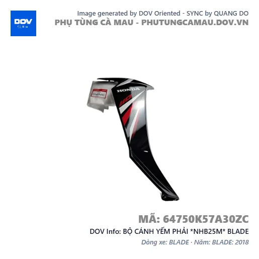 BỘ CÁNH YẾM PHẢI *NHB25M* BLADE — 64750K57A30ZC