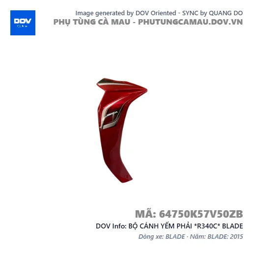 BỘ CÁNH YẾM PHẢI *R340C* BLADE — 64750K57V50ZB