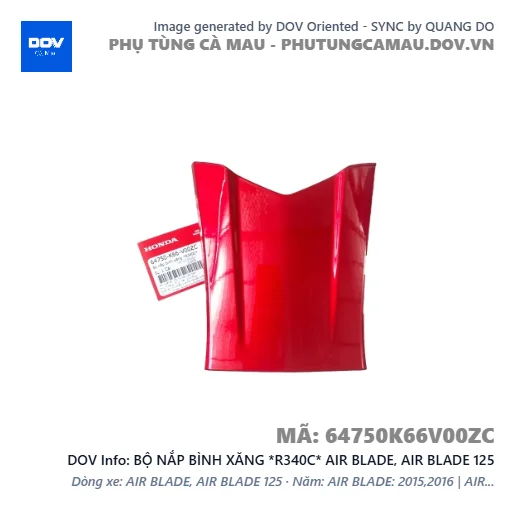 BỘ NẮP BÌNH XĂNG *R340C* AIR BLADE, AIR BLADE 125 — 64750K66V00ZC