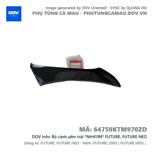 Bộ cánh yếm trái *NH411M* FUTURE, FUTURE NEO — 64750KTM970ZD
