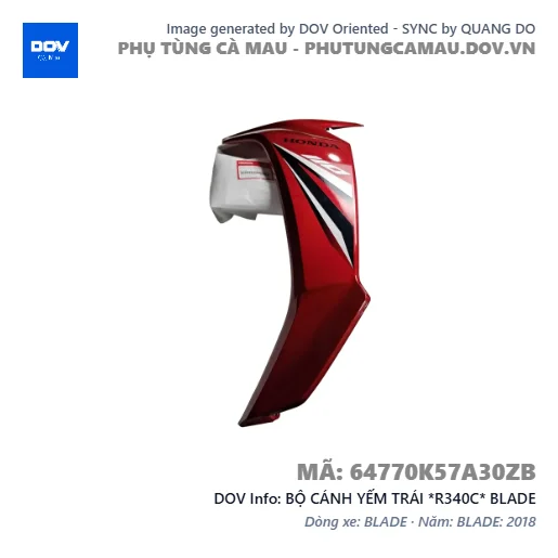 BỘ CÁNH YẾM TRÁI *R340C* BLADE — 64770K57A30ZB