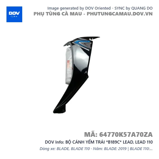 BỘ CÁNH YẾM TRÁI *B189C* LEAD, LEAD 110 — 64770K57A70ZA