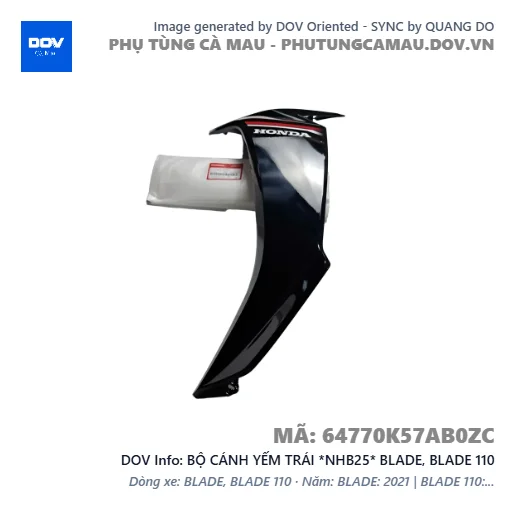 BỘ CÁNH YẾM TRÁI *NHB25* BLADE, BLADE 110 — 64770K57AB0ZC