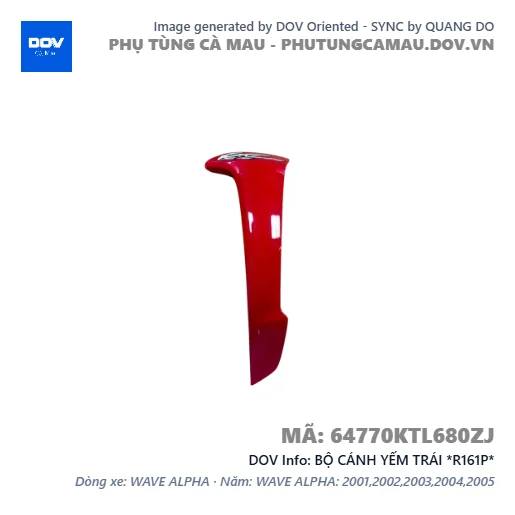 BỘ CÁNH YẾM TRÁI *R161P* — 64770KTL680ZJ