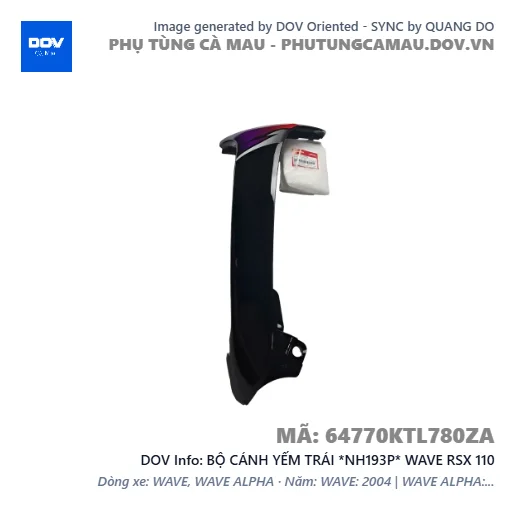 BỘ CÁNH YẾM TRÁI *NH193P* WAVE RSX 110 — 64770KTL780ZA
