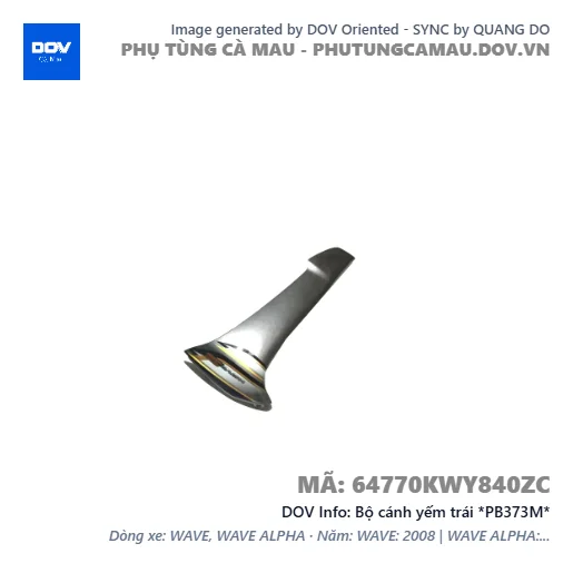 Bộ cánh yếm trái *PB373M* — 64770KWY840ZC