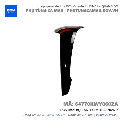 BỘ CÁNH YẾM TRÁI *R263*  — 64770KWY860ZA