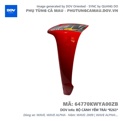 BỘ CÁNH YẾM TRÁI *R263*  — 64770KWYA00ZB
