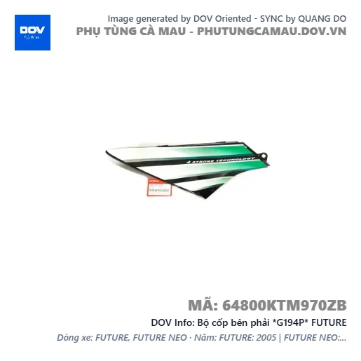 Bộ cốp bên phải *G194P* FUTURE — 64800KTM970ZB